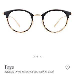 Warby Parker Faye Gold Tortoise Glasses Frames